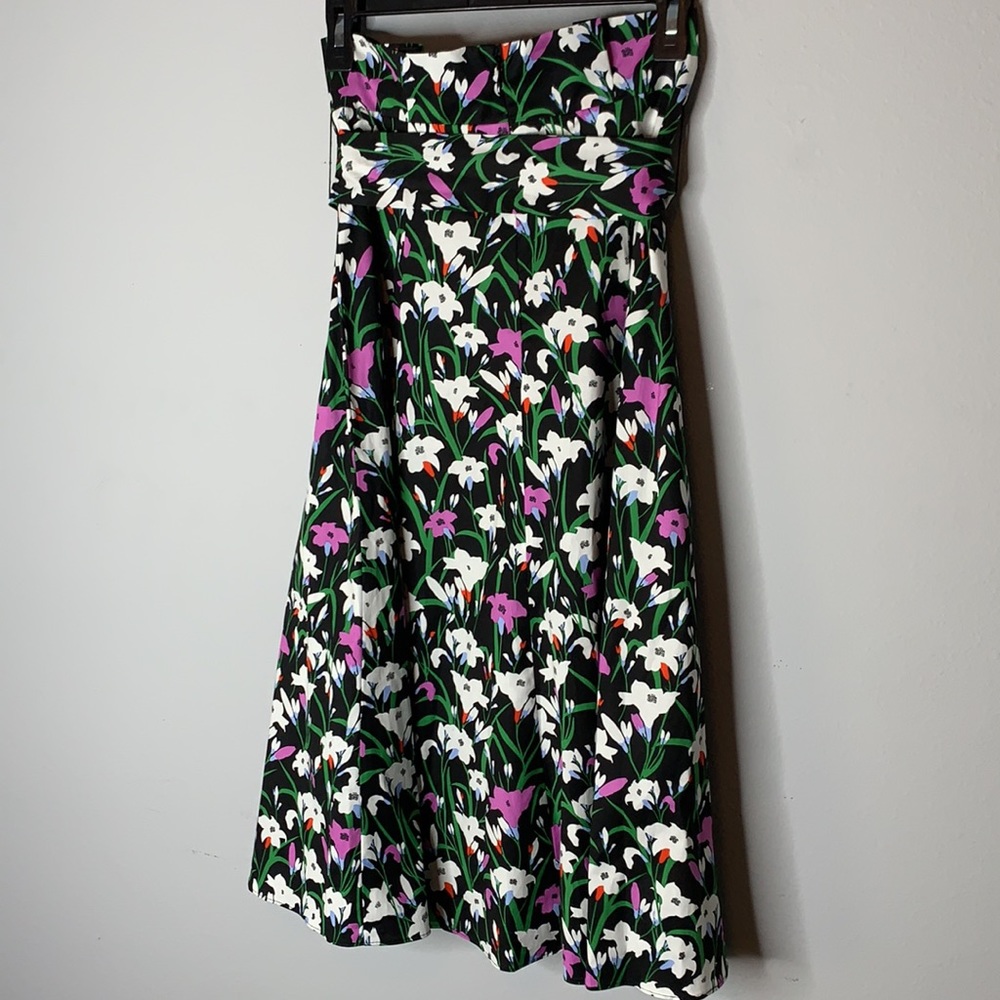 NEW VERONICA BEARD Avi Floral black Print Skirt new 2 - Picture 6 of 9
